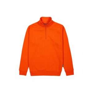 upower tautra sudadera de trabajo confortable y duradera talla l polialgodon perchado, media cremallera, cuello ajustable, detalles en canale elastico, proteccion dpi1 color naranja