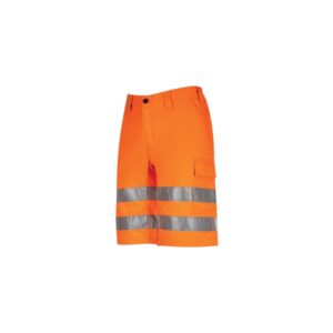 upower altair bermuda de trabajo talla 3xl comodidad y funcionalidad, resistente algodon y poliester, multiples bolsillos, elementos reflectantes, ajuste perfecto con cintura elastica color naranja fluorescente