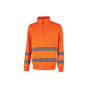 upower felis sudadera de trabajo con aislamiento termico talla 3xl bandas reflectantes, media cremallera, mangas a giro, costuras reforzadas, alta durabilidad color naranja fluorescente