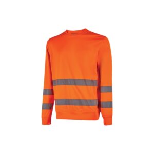 upower chara sudadera de trabajo talla l alta visibilidad, bandas reflectantes, poliester perchado, ajuste comodo, resistente a multiples lavados, seguridad mejorada color naranja fluorescente