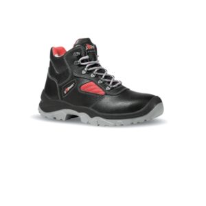 upower mayon l calzado de seguridad altos talla 43 cuero hidrofugo, puntal de acero, antiperforacion, suela antideslizante, lamina de acero ergonomica, proteccion s3 fo sr color negro