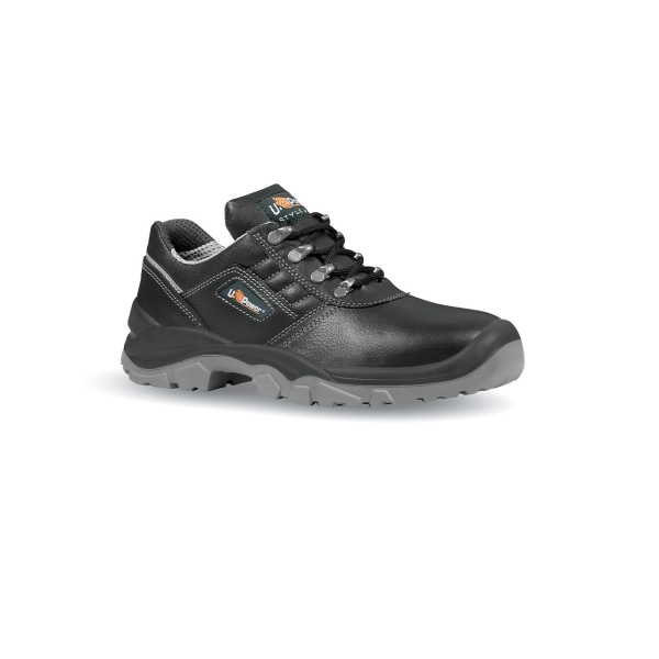 upower tongue l calzado de seguridad bajos talla 42 empeine en cuero hidrofugo, puntal en acero, antiperforacion, antideslizante, lamina de acero ergonomica, suela pu/pu, proteccion s3 fo sr color negro