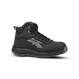 upower phoenix esd calzado de seguridad alto talla 36 hidrofugo, resistente al desgaste, puntera fibertoe, plantilla antiperforacion ultraligera, suela eva, proteccion s3s ci hi hro fo sr color negro