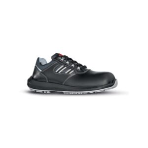 upower style s calzado de seguridad bajos talla 46 ligeros, empeine de piel flor, hidrofugos, transpirables, puntal airtoe composite, antiperforacion, antideslizantes, suela pu/pu, proteccion s3s fo sr color negro