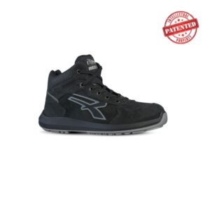 upower nek s esd calzado de seguridad altos talla 38 cuero nubuck resistente, puntera de aluminio, hidrofugos, antiarrugas, antideslizantes, suela pu/pu high rebound, proteccion s3s ci fo sr color negro