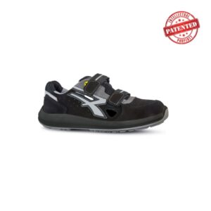 upower trix s esd calzado de seguridad bajos talla 46 gamuza perforada, puntera de aluminio, antideslizante, antiarrugas, suela pu/pu high rebound, proteccion s1ps fo sr color negro