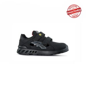 upower gary s esd sandalias de trabajo talla 36 ligeras y confortables, resistencia al agua, transpirables, puntera airtoe aluminium, antiperforacion, suela antideslizante, proteccion s1ps fo sr color negro