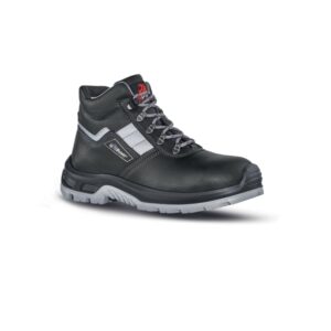 upower star rs s calzado de seguridad botines talla 38 empeine piel flor grana mina, hidrofugo, puntal composite, antiperforacion, antideslizante, suela pu/pu, proteccion s3s fo sr color negro