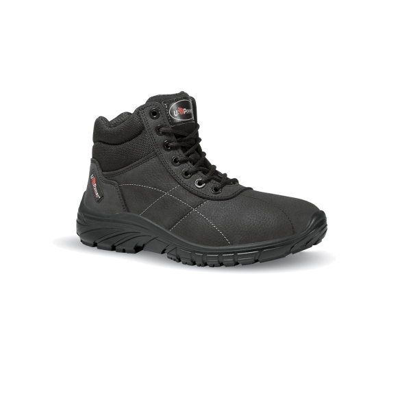 upower sting grip calzado de seguridad botines talla 36 piel nubuck hidrofugo, antiestatico, resistente a hidrocarburos, antideslizante, suela pu/pu, proteccion 02 fo sr color negro