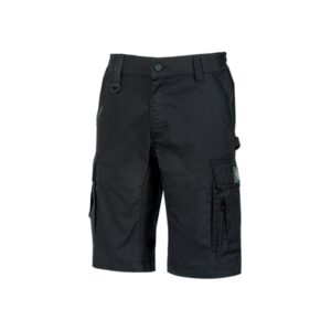 upower solaris bermudas cargo funcionales talla 3xl tejido ripstop elastico, multibolsillos, detalles reflectantes, proteccion lumbar, cierre antirayaduras, porta identificacion oculto color negro