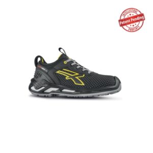 upower sven s esd calzado de seguridad bajos talla 35 resistencia a la abrasion, impermeables y transpirables, puntera de aluminio, suela antideslizante, proteccion s3s ci fo sr color negro amarillo