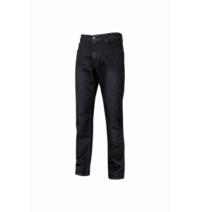 upower romeo vaqueros de trabajo talla 28 tejido elastico, multibolsillos, ajuste slim fit, proteccion dpi1 color negro carbon