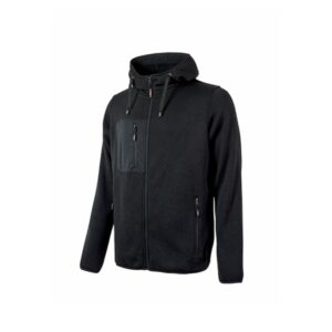 upower rainbow sudadera con forro polar talla 2xl cuello alto, cremallera central, capuchon ajustable, bolsillos con cremallera, proteccion dpi1 color negro carbon