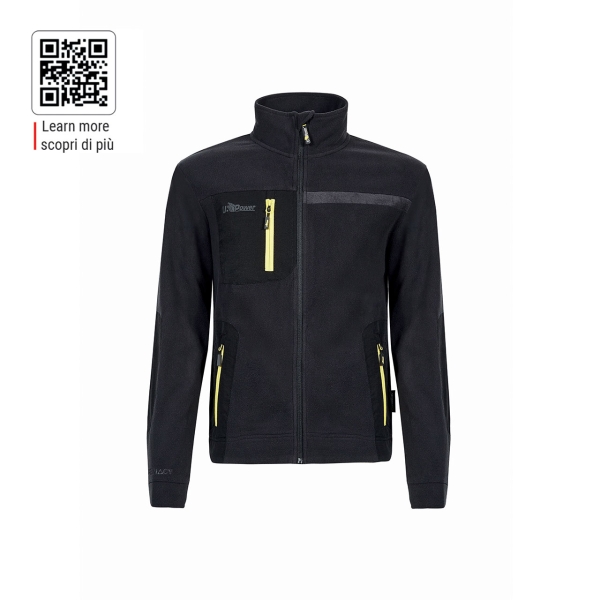 upower venus sudadera polar con cremallera talla l transpirable, confortable, duradera, acabados hot press, proteccion dpi1 color negro carbon