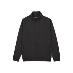 upower anuta sudadera con cremallera completa talla s french terry suave, transpirable y resistente, mangas ranglan, ajuste comodo, costuras pespunteadas, versatil y duradera color negro carbon