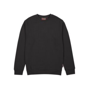 upower tupai sudadera cuello redondo talla 2xl french terry verano, algodon y poliester, transpirable y resistente, detalles en punto elastico, mangas ranglan, costuras pespunteadas color negro carbon