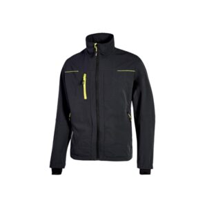 upower pluton chaqueta de tela resistente talla 6xl suave, repelente al agua, transpirable, secado rapido, multiples bolsillos, capuchon retractil, puños a prueba de viento, proteccion dpi1 color negro carbon