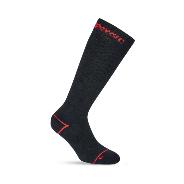 upower frost calcetines largos de trabajo talla m tejido termico, soporte en tobillos, costuras planas, refuerzos en talon y puntera, alta durabilidad color negro carbon
