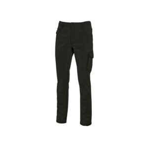 upower jam pantalon vaquero elastico talla l ajuste slim fit, 5 bolsillos, bolsillo lateral grande, proteccion dpi1 color negro carbon