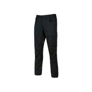upower bravo top pantalon cvc stretch talla m bolsillos multifuncionales, cierre velcro, martillo en cintura, triple costura, ajuste slim fit, proteccion dpi1 color negro carbon
