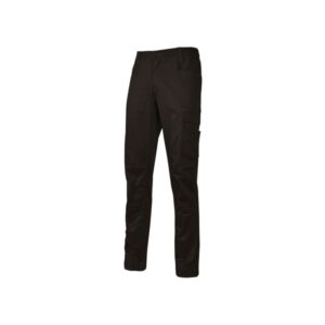 upower bravo top winter pantalones de trabajo invernales talla 3xl algodon elastizado, triple costura, multibolsillos, cintura elastizada, slim fit, proteccion dpi1 color negro carbon