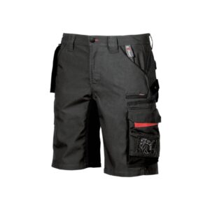 upower start bermuda de trabajo funcional talla 58 bolsillo desmontable, multiples compartimentos, refuerzos cordura, cinta reflectante, costuras reforzadas color negro carbon