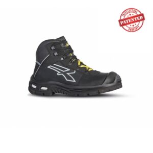 upower silver s esd zapato de seguridad esd talla 43 parte superior hidrofuga, costuras de kevlar, retorno de energia infinergy, puntera airtoe aluminium, suela antiperforacion, antideslizante color negro/amarillo