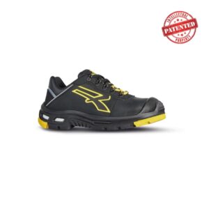 upower dave s calzado de seguridad bajo talla 46 suela pu/vibram, aislamiento termico, puntera aluminio airtoe, antiperforacion, suela antideslizante, entresuela infinergy color negro/amarillo