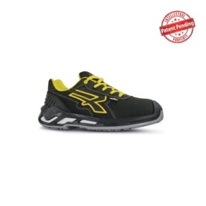 upower krug s esd calzado de seguridad bajos talla 45 proteccion avanzada s3s ci fo sr, puntera de aluminio, parte superior hidrorepelente, suela antideslizante color negro/amarillo
