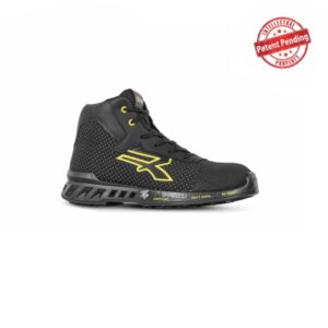 upower joe s esd calzado de seguridad altos talla 42 proteccion puntera anti abrasion, suela antideslizante resistente al aceite y frio, puntera airtoe aluminium, plantilla antiperforacion color negro/amarillo