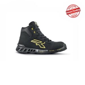 upower nelson s esd calzado de seguridad altos impermeables talla 41 empeine microfibra efecto nabuk, suela pu ultraligera, puntera airtoe aluminium, plantilla antiperforante color negro/amarillo