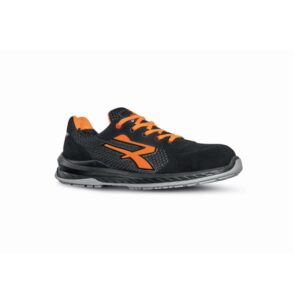 upower nairobi s esd calzado de seguridad bajos talla 47 nylon ultra transpirable, gamuza suave, puntera airtoe composite, antideslizantes, antiaceite, proteccion s1ps fo sr color negro/naranja