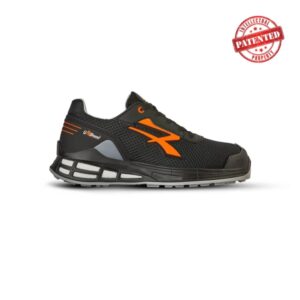 upower irvin s esd calzado de seguridad innovador talla 42 empeine transpirable, puntera airtoe aluminium, antideslizante, proteccion s1ps fo sr, plantilla anatomica color negro/naranja