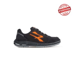 upower orion plus s esd calzado de seguridad bajos talla 36 gamuza perforada, puntera de aluminio, antideslizante, suela pu/pu high rebound, inserto anti fatiga, proteccion s1ps fo sr color negro/naranja