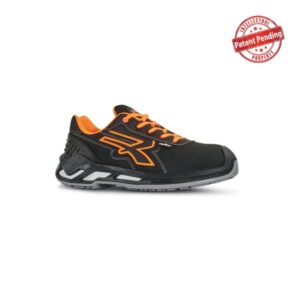 upower project s esd calzado de seguridad bajos talla 47 hidrorepelentes, transpirables, escudo anti impactos, puntera de aluminio, antideslizantes, proteccion s3s ci fo sr color negro/naranja