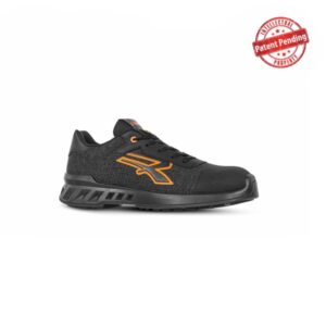 upower bradley s esd zapato de seguridad ligero talla 39 nylon transpirable, puntera antiabrasion, suela antideslizante, proteccion anti perforacion, antiestatica, clase s1ps fo sr color negro/naranja