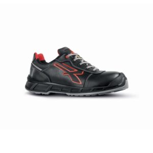 upower billie s esd calzado de seguridad bajos talla 45 hidrorrepelentes, puntera compuesta, impermeables, proteccion frio, suela antideslizante color negro/rojo