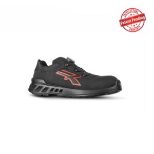 upower caesar s esd calzado de seguridad talla 36 antideslizantes, anti perforacion, puntera airtoe aluminium, suela ultraligera, proteccion contra el frio color negro/rojo