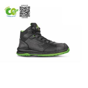 upower niagara uk s esd calzado de seguridad de invierno talla 46 microfibra suave, proteccion s3s ci fo sr, ligero y comodo color negro/verde