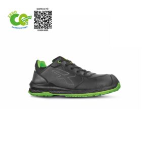 upower natural uk s esd calzado de seguridad bajo talla 47 comodo y ligero, proteccion s3s ci fo sr color negro/verde