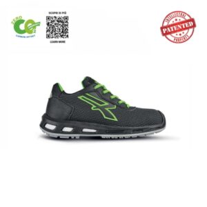 upower malibu s esd calzado de seguridad ecologicos talla 37 puntera airtoe aluminium, sistema antiperforacion, suela antideslizante, retorno de energia infinergy, proteccion s3s ci fo sr color negro/verde