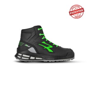 upower kent s esd calzado de trabajo de seguridad talla 35 microfibra hidrofuga, puntera reforzada, forro de piel de becerro, retorno de energia, antiperforacion, proteccion s3s ci fo sr color negro/verde
