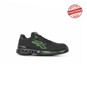 upower steve s esd calzado de seguridad bajos talla 45 proteccion puntera anti abrasion, suela ultraligera antideslizante, plantilla antiperforacion, transpirables, clase s3s ci fo sr color negro/verde