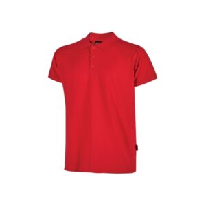 upower tonga polo hombre algodon pique talla 4xl transpirable y duradero, cuello 3 botones, acabados canale, proteccion dpi1, disponible en 7 colores vibrantes color rojo magma