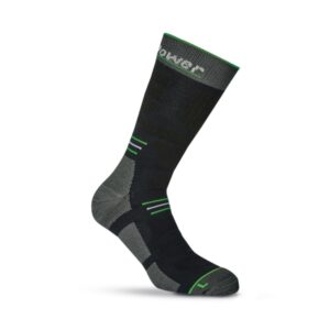 upower blow calcetines de trabajo tecnicos talla l compresion gradual, termorregulacion, soporte tobillos, transpirables, costuras planas, talon y puntera reforzados color verde fluorescente