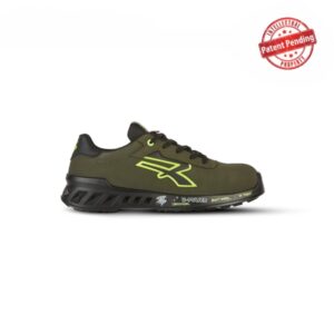 upower ryan s esd calzado de seguridad bajos talla 35 empeine microfibra hidrorrepelente, suela antideslizante, puntera airtoe aluminium color verde oliva/amarillo