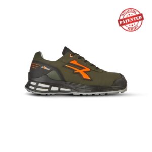 upower xeno s esd calzado de trabajo con seguridad maxima talla 45 microfibra efecto nobuk hidrofugo, plantilla anatomica antibacteriana, retorno de energia infinergy, proteccion contra frio ci color verde oliva/naranja