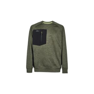 upower york sudadera polar talla 5xl cuello redondo, material calido y suave color verde oscuro