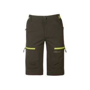 upower ares bermudas de trabajo con corte jogging talla xl cierre resistente, multibolsillos, proteccion lumbar, cinta reflectante, impermeables color verde oscuro