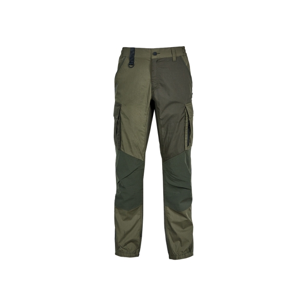 upower hike pantalones cargo tecnicos talla 2xl tejido ripstop elastico, resistencia al desgaste, bolsillos multifuncionales, refuerzos en rodillas, elementos reflectantes color verde oscuro